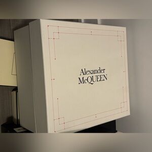 Alexander McQueen Ivory Storage Box with Red Accents
